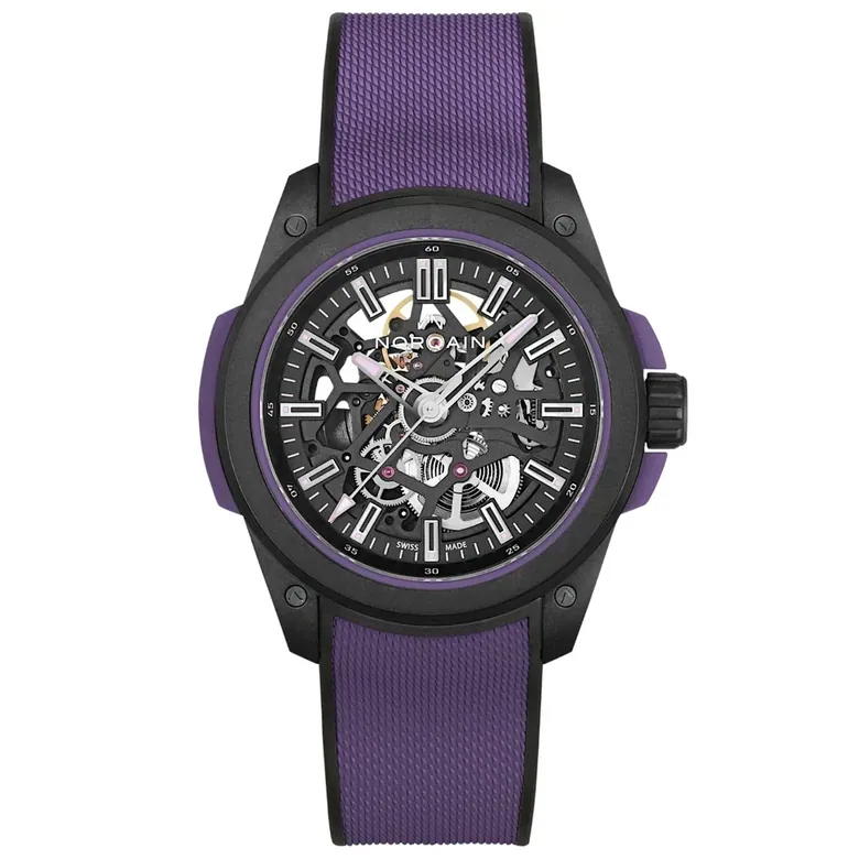 NORQAIN Wild One Skeleton 42mm Limited Edition Purple N3000.07Q26.B23.R01