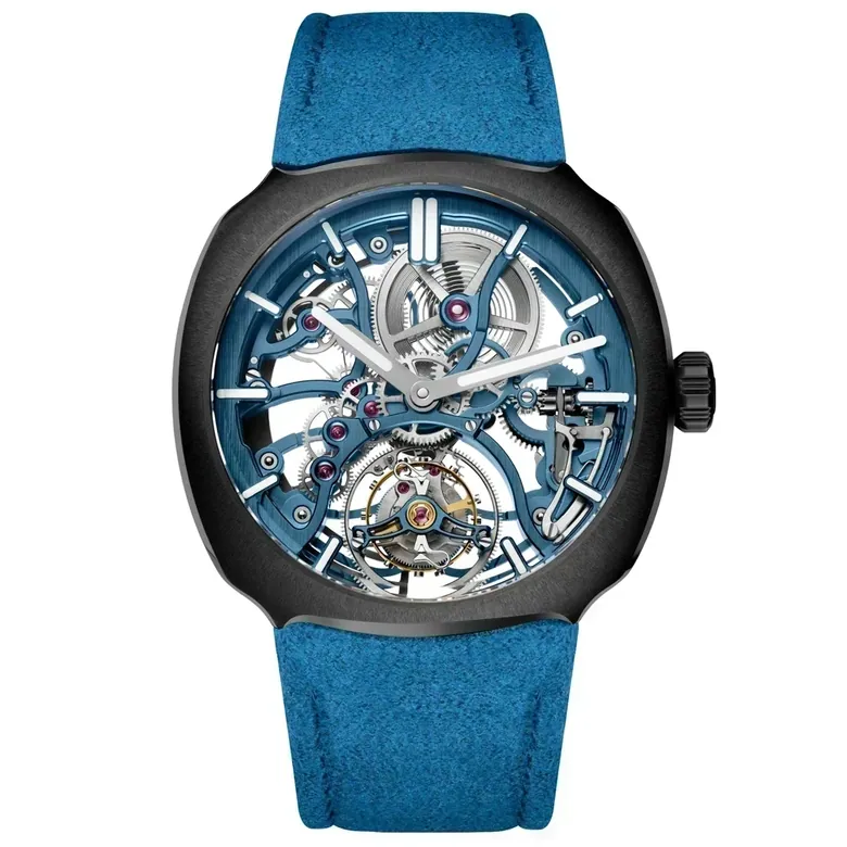 H. Moser & Cie. Streamliner Torubillon Skeleton Ceramic Alpine Limited Edition 6814-2100
