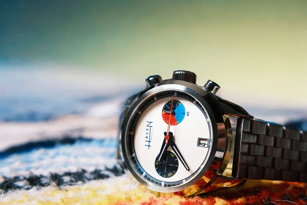 Dato White Dial Minimalist Chronograph | Haven Watch Co.