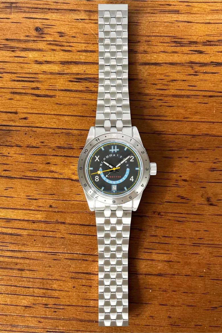 Trotter Black Dial GMT — 38mm Swiss Caliber Watch | Haven Watch