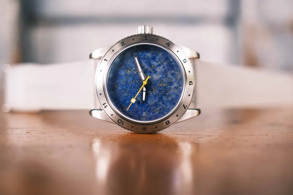 Terra Stone - Lapis Lazuli Stone Dial Watch with Steel Bracelet