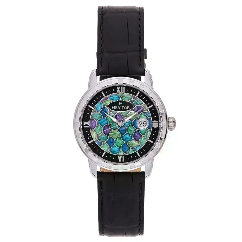 Heritor Automatic Protégé Leather-Band Watch w/Date
