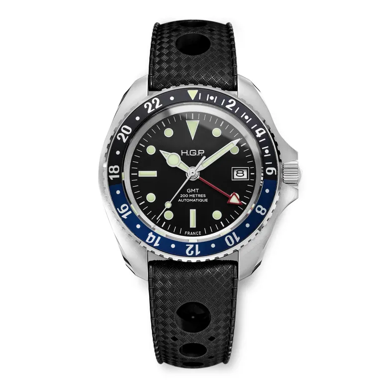 Diver GMT 200M Automatic Diving Watch - Blue &amp; Black "Batman"