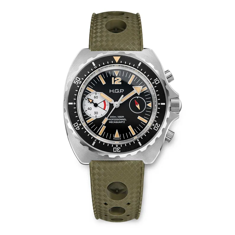 Diver 200M Chrono-Mecaquartz Chronograph - Vintage Black &amp; White Big-E