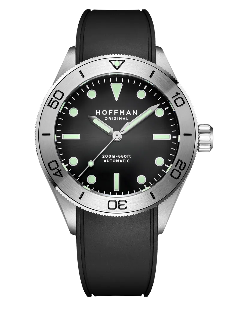 Diver's watch 40mm - Steel | Black Dial | Sports Watch