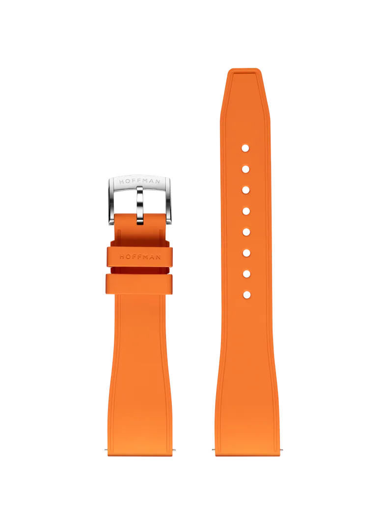FKM Rubber Strap - Orange | Sports Watch