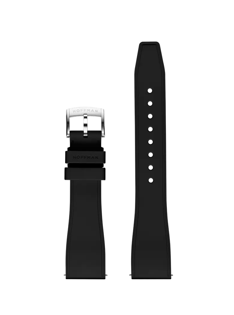 FKM Rubber Strap - Black | Sports Watch