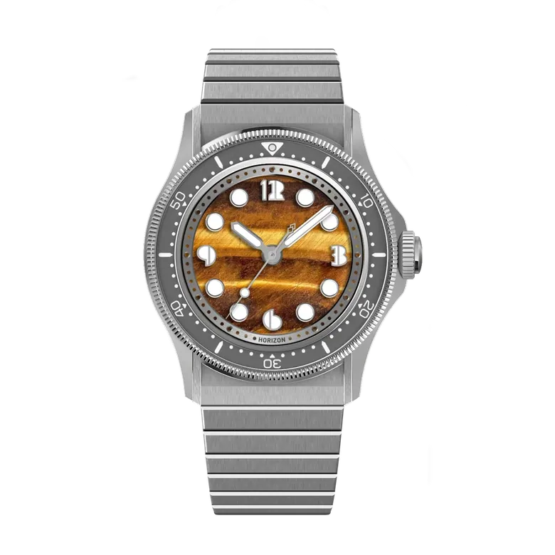 Nemolithic with tiger eye stone dial