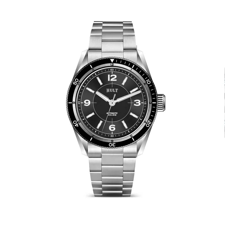 Meridian Diver Black | 37mm Automatic Dive Watch | Hult Watch Company