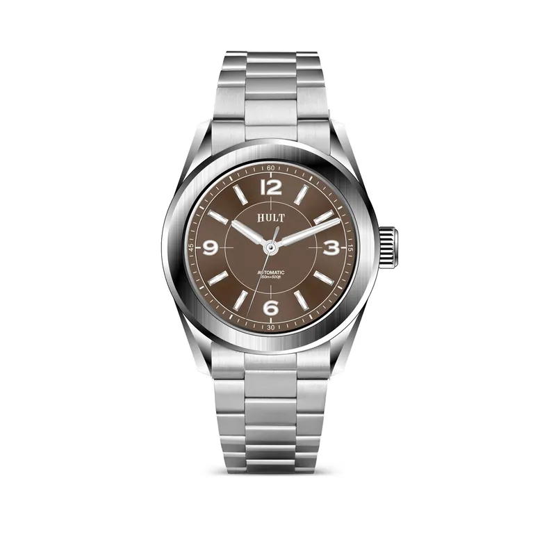 Meridian Brown | 37mm Automatic Field Watch | Hult Watch Company