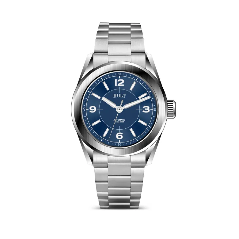 Meridian Blue | 37mm Automatic Field Watch | Hult Watch Company