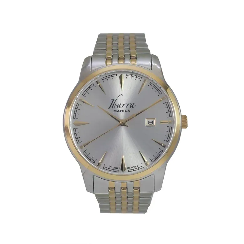 RIZAL 39MM QUARTZ TWO-TONE GOLD WATCH (SILVER DIAL)