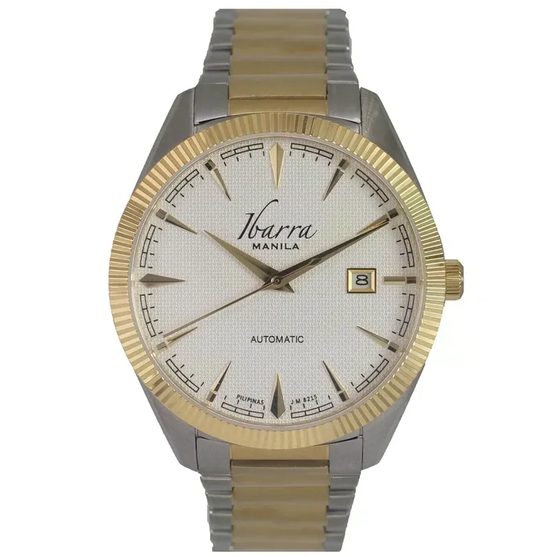 RIZAL 40MM AUTOMATIC TWO-TONE GOLD WATCH (WHITE DIAL)