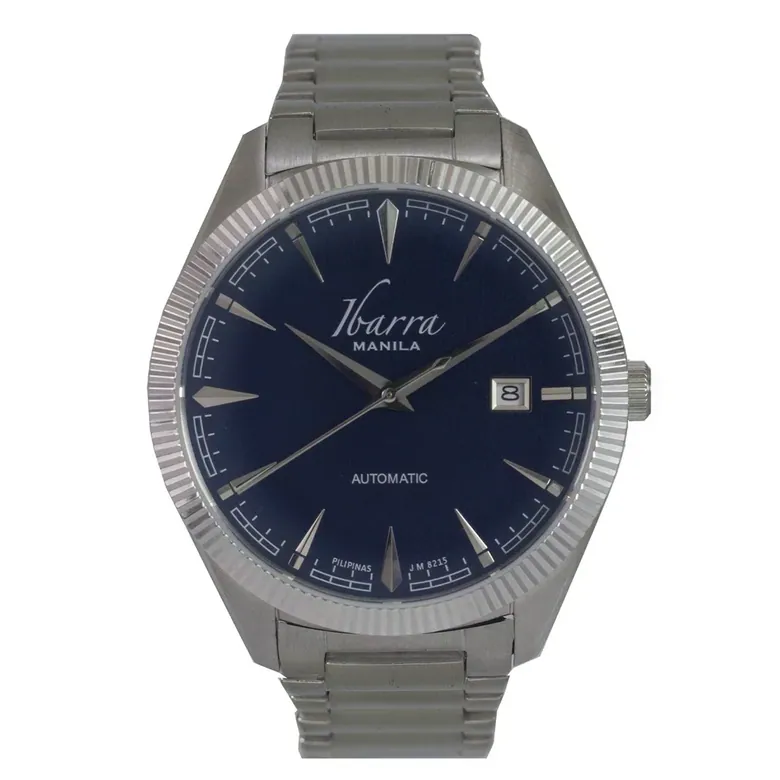 RIZAL 40MM AUTOMATIC STEEL WATCH (BLUE DIAL)