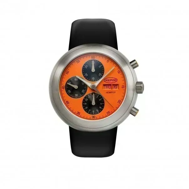 Hemipod Day Date orange dial