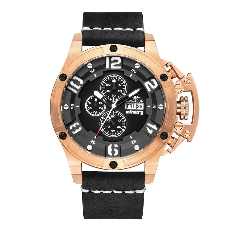 AVIATEUR - The Chrono Thunderbird (Gold) - Chronograph Aviation Watches