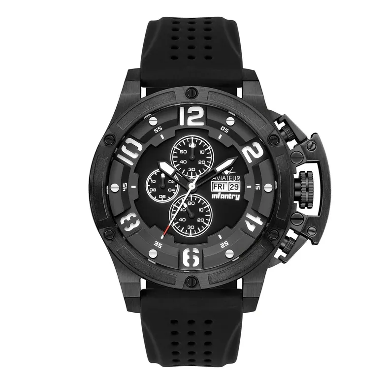 AVIATEUR - The Chrono Thunderbird (Black) - Chronograph Aviation Watches