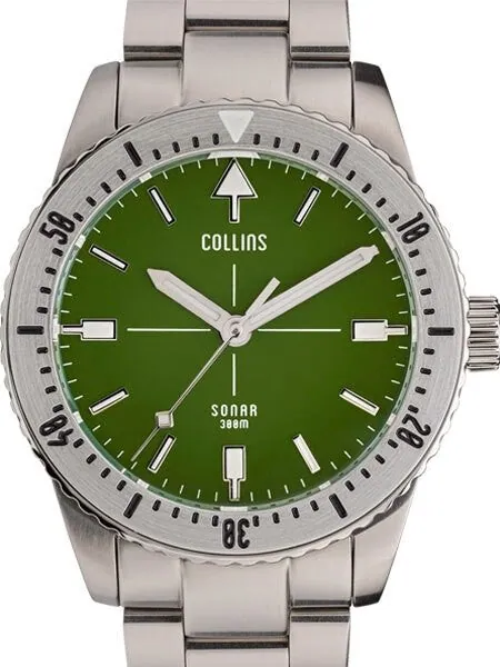 Collins SONAR Swiss Automatic, 300-M Dive Watch with 39.5mm Case and a Sapphire Crystal #CWC06