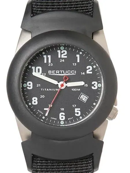 Bertucci A-2T Black Dial Titanium Watch with a Pro-Guard Case Cover #12059