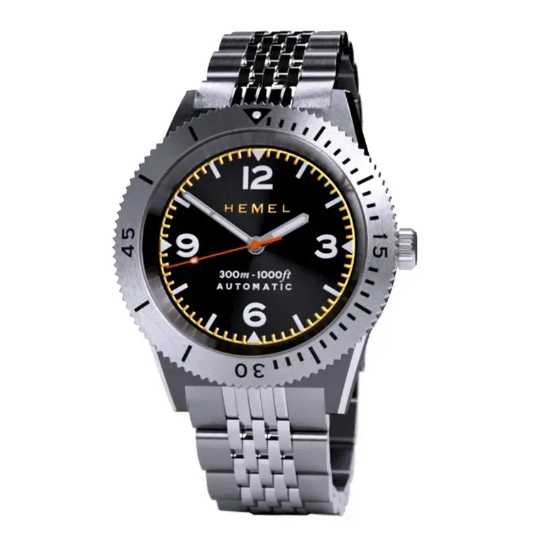 Hemel Sea Dart Automatic Dive Watch with Black Gilt Dial #HD3GT