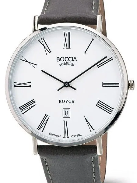 Boccia Mens Thin Quartz Watch with 42mm Titanium Case and a Sapphire Crystal #3589-03