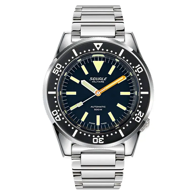 Squale Militaire 50 Atmos Swiss Dive Watch with Polished Case #1521MIL.SQ20L