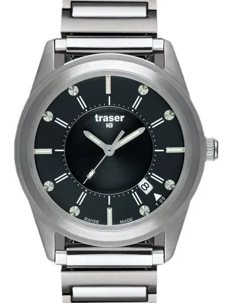 Traser Classic Translucent Dial, Quartz Watch with Elastic Steel Bracelet #102346