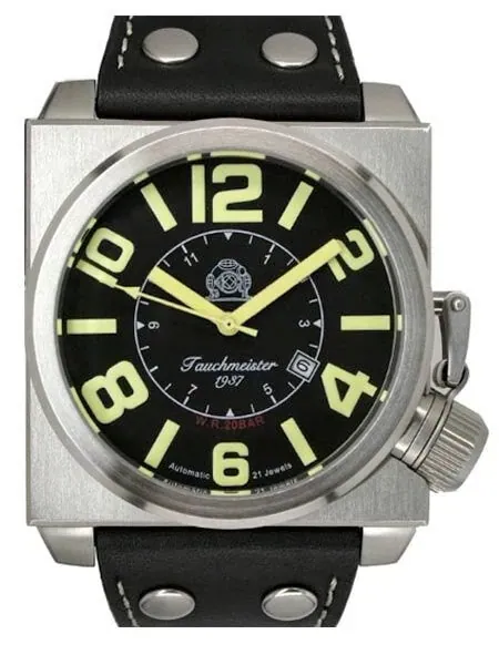 Tauchmeister T0208 XXL Automatic Military Watch with 48mm Square Case