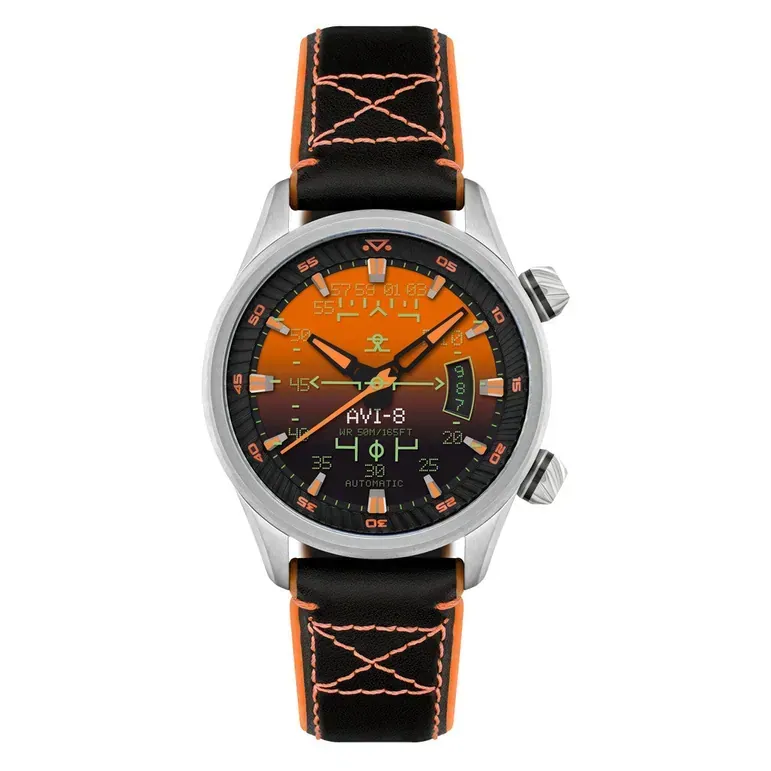 AVI-8 Hawker Harrier HUD Automatic with Gradient Orange Dial #AV-4117-03