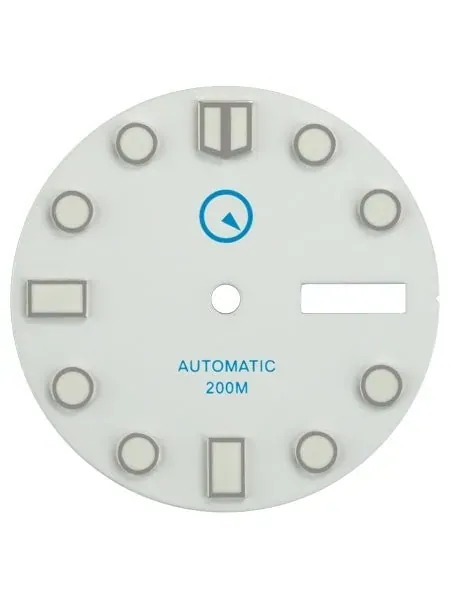 White Dial with SuperLuminova for Seiko 7S26, NH36 and 4R36 Movements #D03