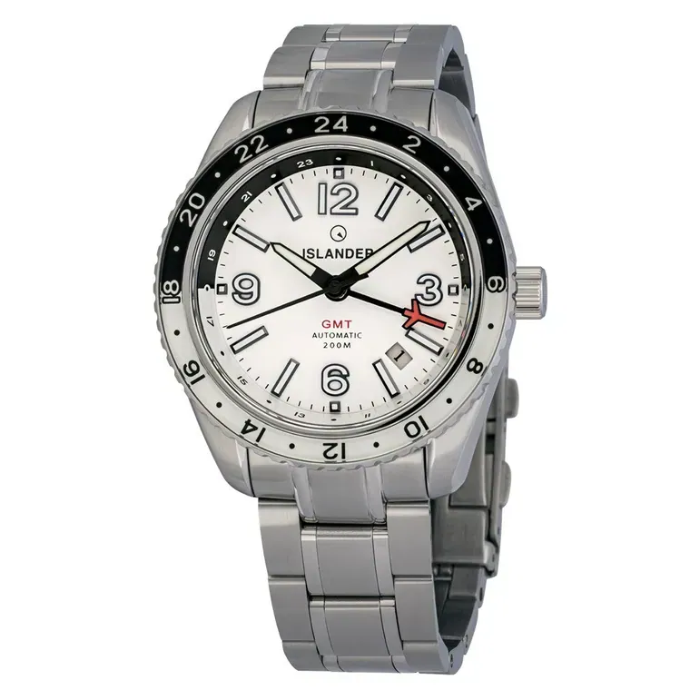 Islander Republic Traveler GMT Watch with White Dial #ISL-275