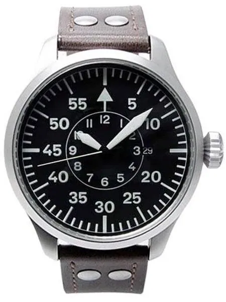 Aristo 3H108 47mm Swiss SW200 Automatic Pilot's Watch with XL Flieger Crown