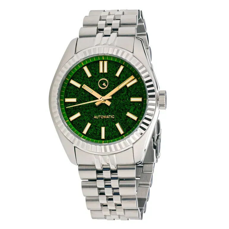 Islander Brookville Hi-Beat Automatic Dress Watch with Green Aventurine #ISL-180