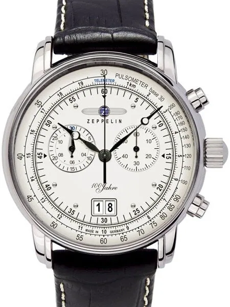 Graf Zeppelin Chronograph Big Date Watch with 12-hr Totalizer, #7690-1