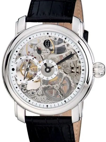 Charles Hubert Premium Collection Skeleton Mechanical Hand Wind Watch #3874