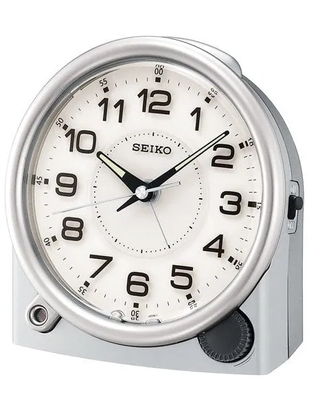 Seiko Ultimate Alarm Clock with Snooze Bar and Quiet-Sweep Second Hand #QXE011ALH