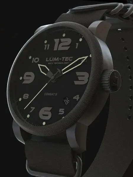 Lum-Tec Combat Phantom Swiss Automatic Watch with Double Curved Sapphire Crystal #Combat-B43