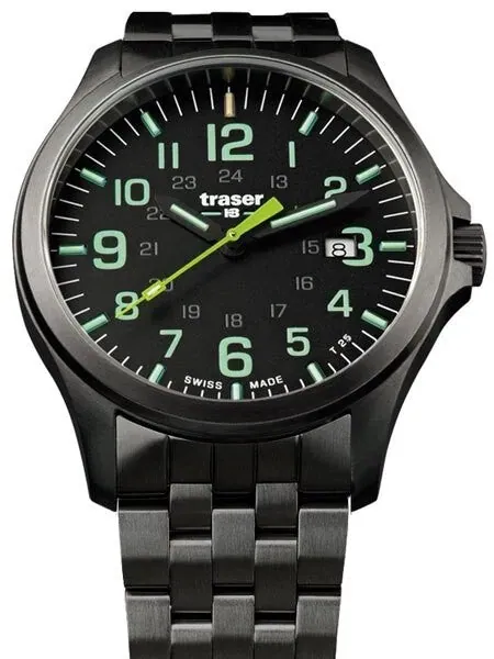 Traser Officer Pro Gun Metal PVD Case Watch with an Anti-Reflective Sapphire Crystal #107869
