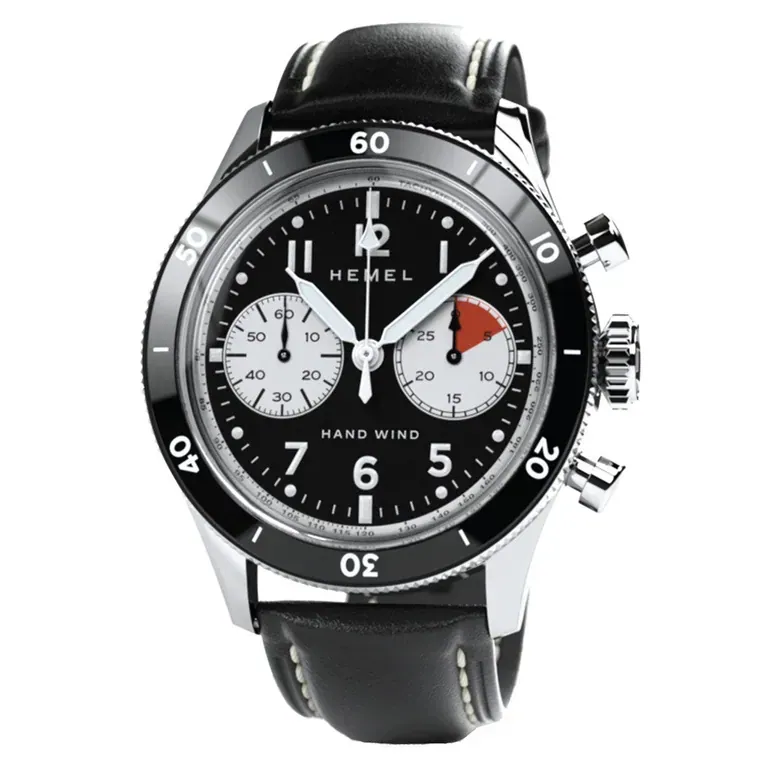 HEMEL Airsteam Mechanical Chronograph with Black Dial #HF30