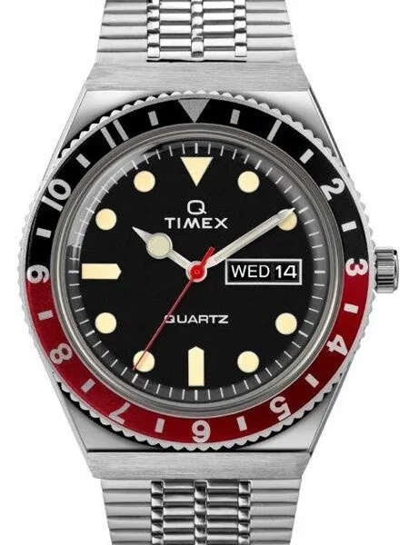 Q Timex Reissue of 1970's 38mm Stainless Steel Bracelet Watch #TW2U61300ZV