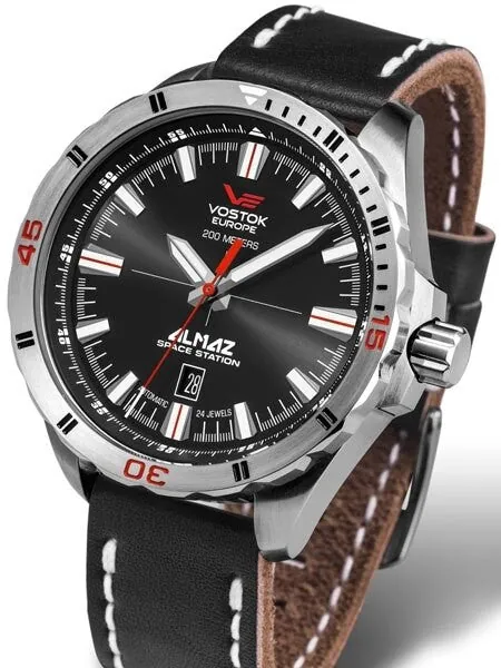 Vostok-Europe Almaz 24-Jewel, Automatic Watch with Black Dial #320A258