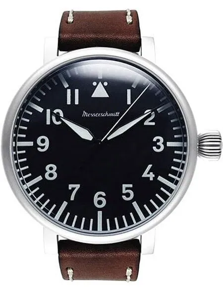 Messerschmitt Jumbo Fliegeruhr Watch with Aviator Leather Strap #ME-55DB