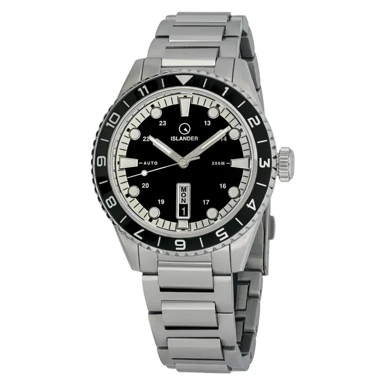 Islander Greenport 39mm Dive Watch with Black and White Dial #ISL-300
