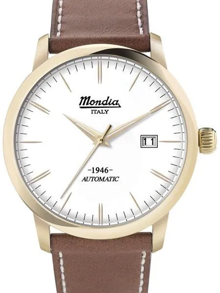 Mondia 1946 Heritage Automatic Watch with White Dial #MI773GP-01SL-CP