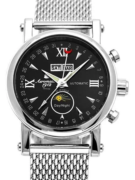 Aeromatic 1912 Automatic Calendar Watch with Day-Night Indicator #A1032MIL