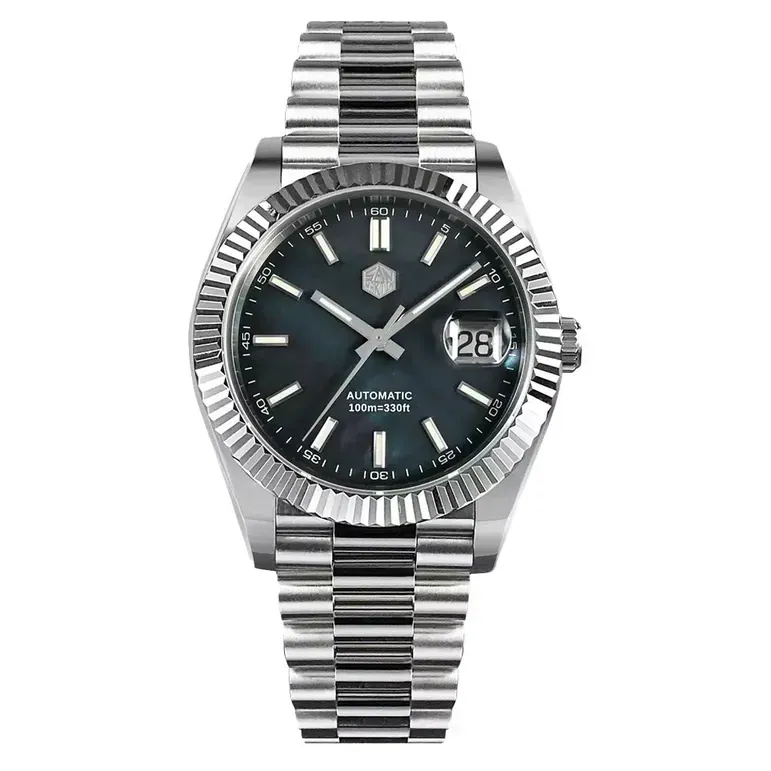 San Martin Automatic Dress Watch with Blue MOP Dial #SN059-A