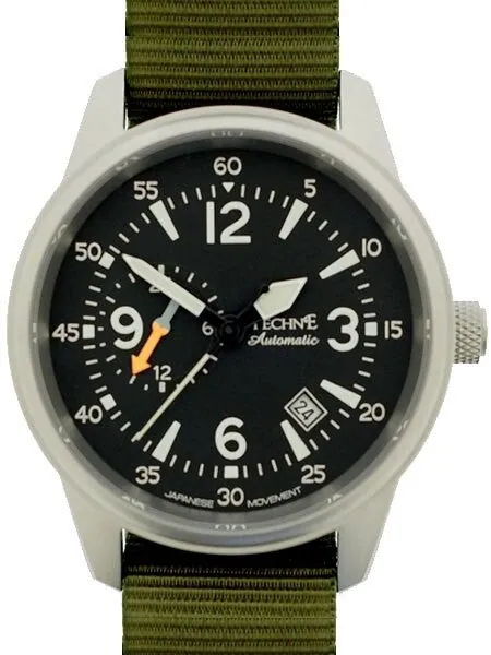 Techne Automatic 41mm Goshawk Aviator Watch with Anti-Reflective Sapphire Crystal  #411.022