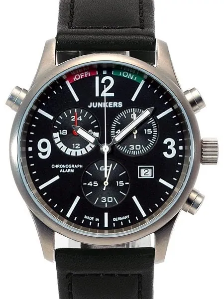 Junkers G-38 Chronograph Titanium Watch with Alarm Function #6296-2
