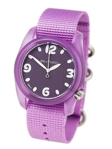 Bertucci Women's Comet Ultra Violet Resin Watch, Matching Nylon Strap and Dial - 11036