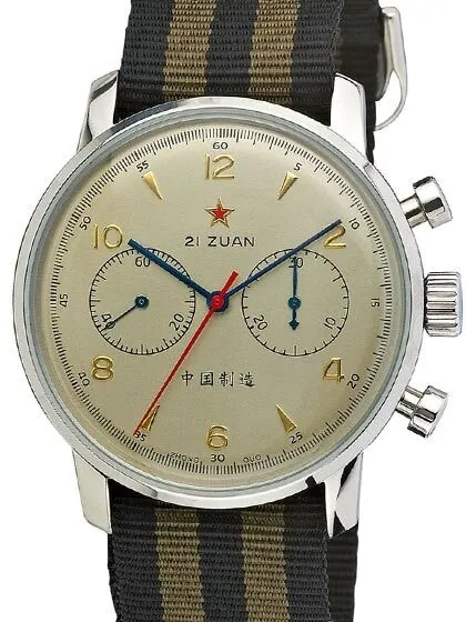 Scratch and Dent - Seagull 1963 Hand Wind Mechanical Chronograph with White Dial #6488-2901C-SND1